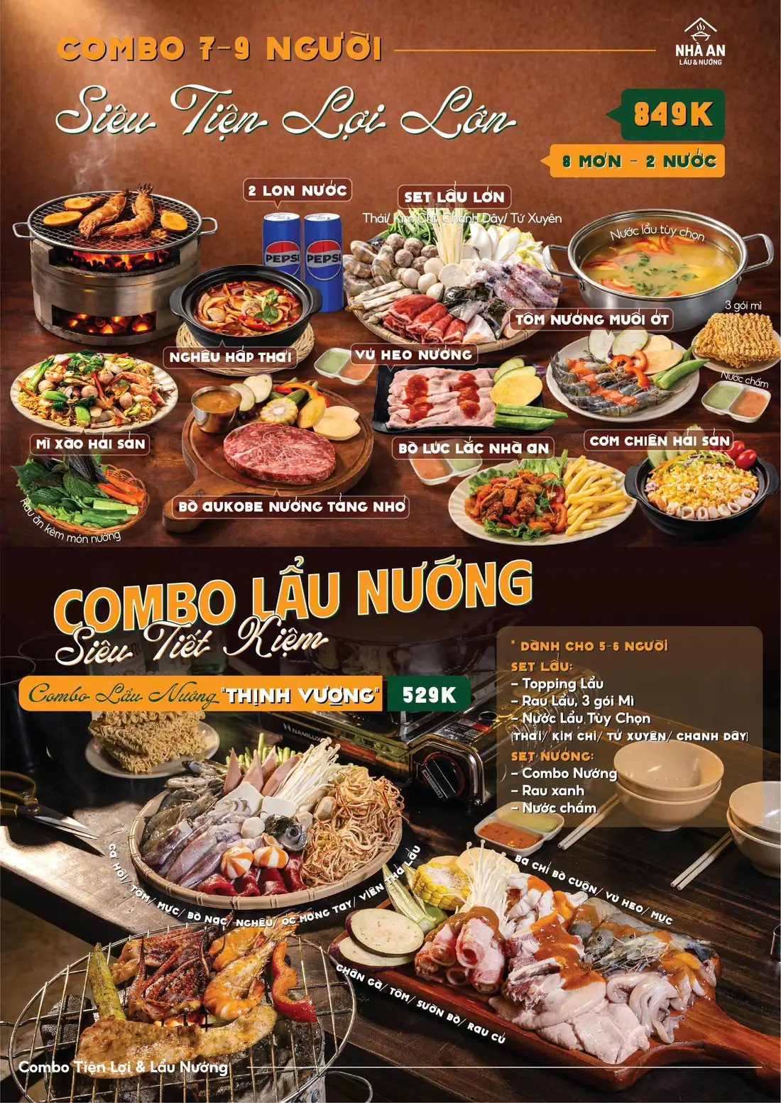 Combo siêu tiện lợi lớn và combo Thịnh Vượng