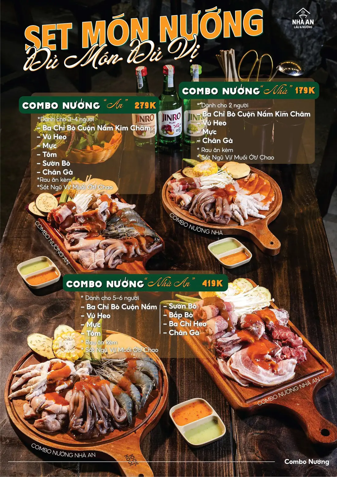 Set món nướng Nhà, An và Nhà An